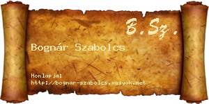 Bognár Szabolcs névjegykártya